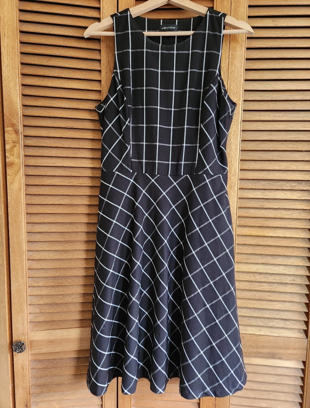 Lord & Taylor Checked Dress Fully Lined With Pockets
